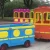 Hot sell outdoor playground christmas mini track train for kids