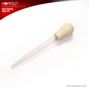 Hot sell plastic turkey baster with TPR bulb meat tools