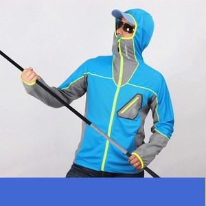 Hot Selling Breathable Quick-Dry Fishing Shirts With Long Sleeve And Hoodies Sun Protection SPF 50+ UV T-shirt For Men