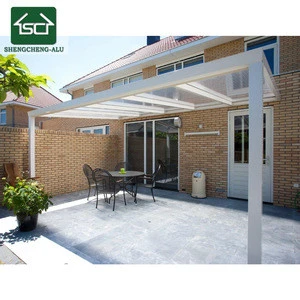 gebroken Opnemen Bang om te sterven Hot Selling Ce Approved Terrasoverkapping Aluminium With Glass Sliding Door  And 16 Mm Polycarbonate from China | Tradewheel.com