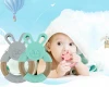 Hot selling high quality baby teether toys natural beech rabbit Bracelet food grade silicone teether toys