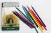 Hot selling school kids 12 packs tin box colourful pencil