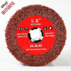 Hotshine 120x100mm Non-woven Abrasive Brush Flap Wheel