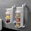 Household Multi-layer Rotating Wall-mounted Salt Sugar Pepper Sorting Spice Rack Storage Box Kitchen Space-saving Gadgets