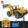 Huina 583 1583 1:14 2.4Ghz 10 Channel metal rc bulldozer Model for kids Remote Control Toys for Boys Bulldozer Alloy Truck