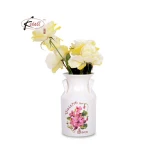 indoor decoration flower vase with decal pattern