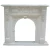 Import Indoor Decoration Insert cultured white marble fireplace surround from China