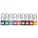 Industrial Non Conductive Nylon Body 76mm Long Steel Shackle Safety Padlock