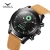 Import IP Plating Multi-functional LED Display Japan Quartz Ana-digital Metal Leather Watch Wrist from China