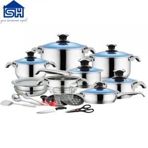 Jiangmen Stainless Steel Cookware Set Pot South Africa steel pot cookware set