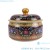 Import Jingdezhen Colorful Green Blue Glazed Twig Pattern Enamel Lotus Flower Ceramic Tea Jars Pot Canister from China
