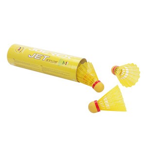 Joerex Nylon Shuttlecock 6pcs Yellow Color