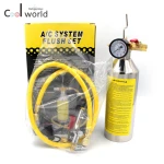JS399 Flush Canister Gun Kits Clean Tool Set R134a R12 R22 R410a R404a relief valve for Auto A/C Air Conditioning