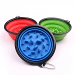 JY291Wholesale Collapsible Dog Bowl Fashion Travel Anti Choking Bowl Non Spill Dog Bowl and Bottle Set Pet Feeder Eco-friendly