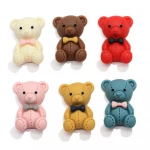 Kawaii Cartoon Rabbit Bear Flat back Resin Cabochons Embellishments for Phone Case Decoration DIY Scrapbooking Accessories
