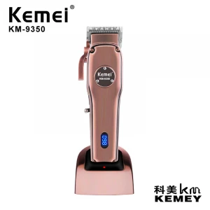 Kemei KM-9350 cordless rechargeable hair trimmer electric hair clipper fast charging long time working