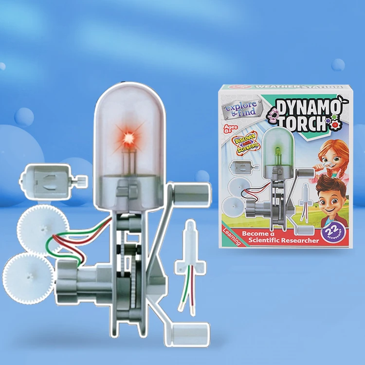 Kids Educational Toys STEM Set DIY Science Kits Experiments Dynamo Torch Toy Set