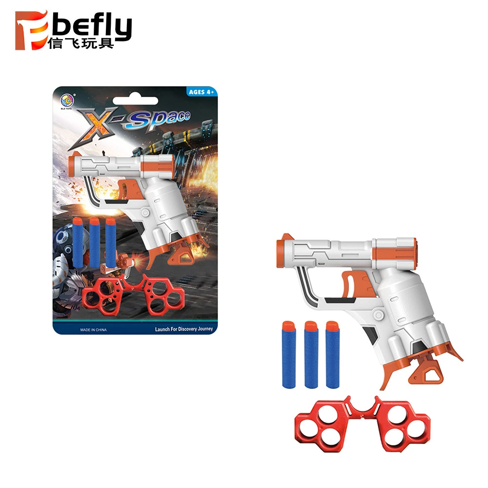 Kids safety plastic shooting game toys soft bullet gun