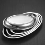 Kitchen restaurant stainless steel serving dish multifunctional food storage serving tray