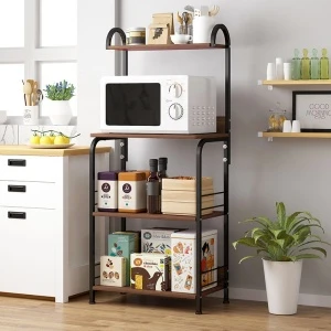 Kitchen Shelf Organizer Microwave Oven Stand Rack Vegetable Fruit Storage Holder