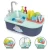 Import Kitchen toy dish sink set electric role play 2 color funnny play kitchen sink toys with accessories from China