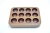 Import Kitchenware personalized square shape carbonized beech wood egg cup elegant brown egg holder from China