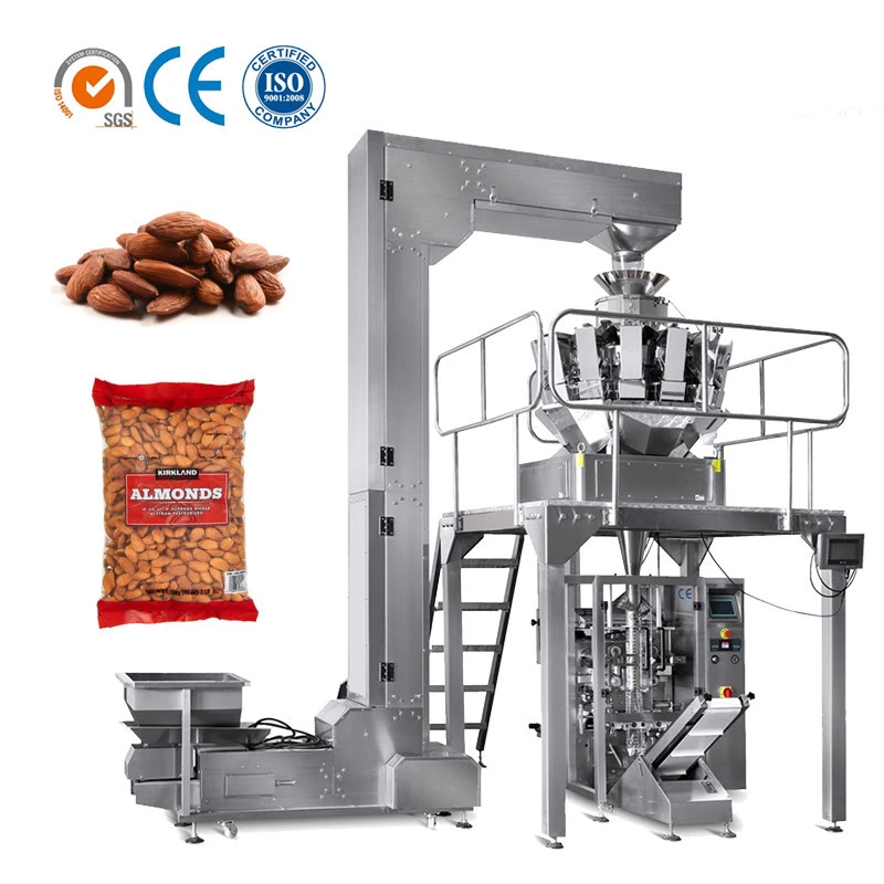 KL hot sale 20g-200g roasted almond peanut cashew nuts pouch weighing packing machine