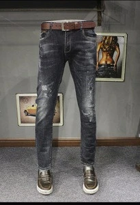 Korean style mens clothing black wash jeans bf photos soft fashion mens jeans