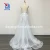 Import Ladies  Flower Lace Embroidered  spaghetti Strap Bride Gown  White Wedding Dresses from China