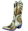 ladies high heel Cowboy rubber rain boots