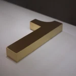 Laser cutting flat cut out mirror solid stainless steel brass gold metal letters