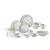 Latest 125pcs Egypt silver dinner set,luxury fine china dinnerware set,S shape bone China dinner set
