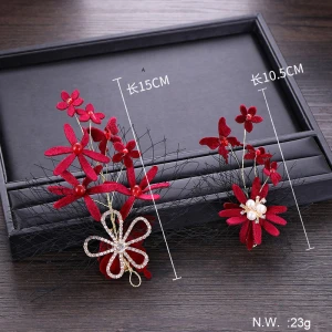 Latest design hairpin clip traditional elegant bead hairpin yiwu wedding hairpin