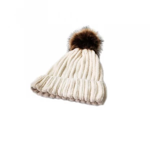 Latest Producing Chenille Knitted  Hat Recycle Polyester Women Warm Winter Fashion Beanie