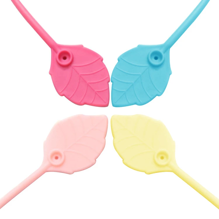 Leaf Shape Durable Security Silicone Multi Color Cable Tie