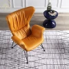leather living room chairs yellow leather club chair