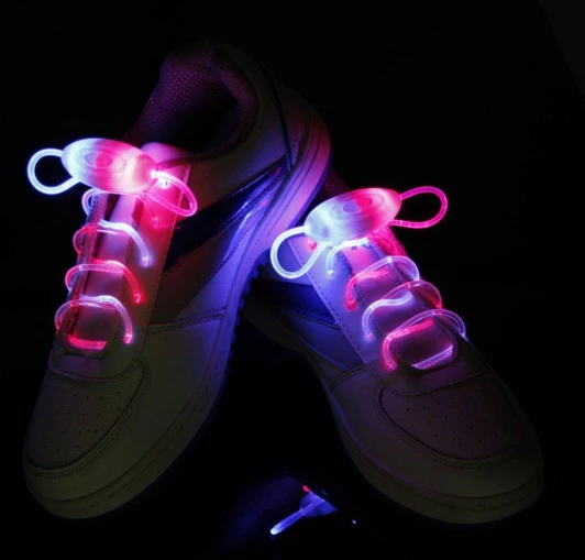 LED Flash Luminous Light Up Glow Nylon Strap Shoelace Shoe Laces For Carnival Party Disco Cool
