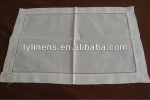 Linen hand embroidered hemstitched table napkins