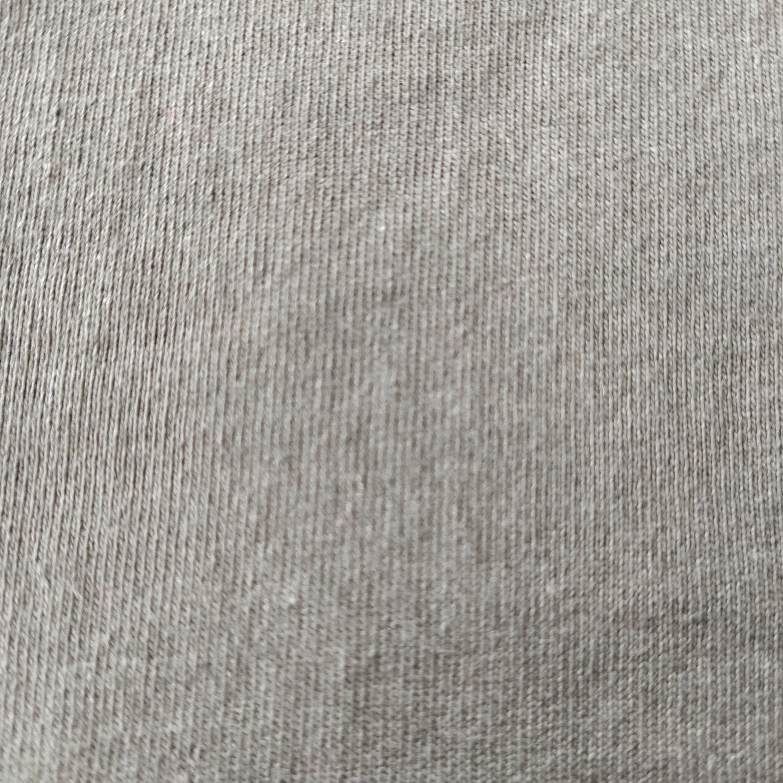 Linen Like 100% Cotton Solid 16S OE Single Jersey Knit Fabric for T Shirt or Sleeveless Tank From China factory