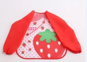 Long Sleeve Waterproof Feeding Baby Bibs For Lunch apron Baby Clothing