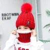 LRT Wholesale Fashion Custom Logo Girls Cap Hat Winter Knitted Pom Pom Hat For Women
