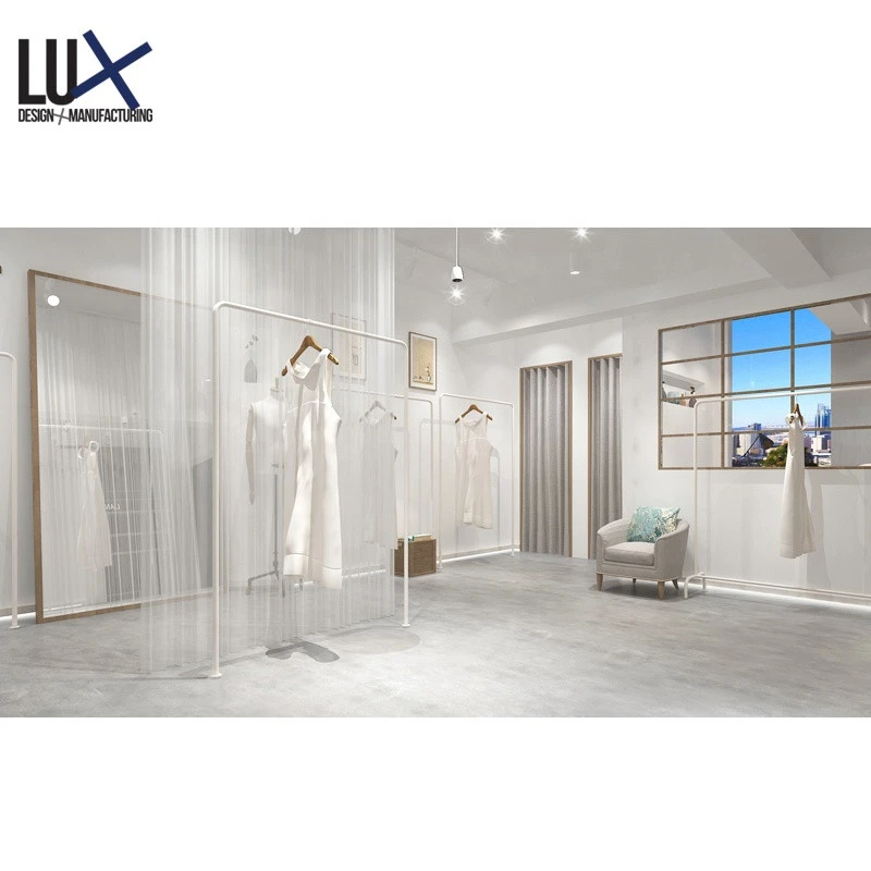 LUX Tailor Made Display Cabinet Equipment Apparel Shop Interior Decoration Design Modern For Booth