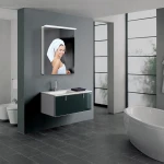 Luxury  Furniture Time Temperature Display Bluetooth 3 doors Modern Bath Bathroom Vanity Cabinets