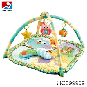 Luxury new design educational toy baby play mat small house play gym mat with balls HC406306