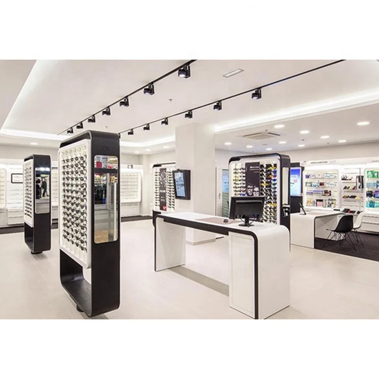 Luxury optical eyewear shop showcase sunglasses display furniture