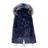 made in china Fashion  raccoon fur lining removable with raccoon fur hooded  thick warm fur coat