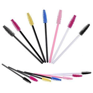 Makeup Tool 50Pcs Disposable Eyelash Makeup Brushes Cosmetic Mascara Brush Wands Applicator
