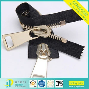 Malaysia 8# big teeth double ended metal two way slider zipper for pants garment