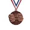 Manuafacture Customized 3D Antique Gold Silver Bronze Award Medal With Ribbon Hanger Custom Bodybuilding Medals