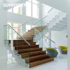Manufacture outdoor modern design aluminium glass balustrade for stairs